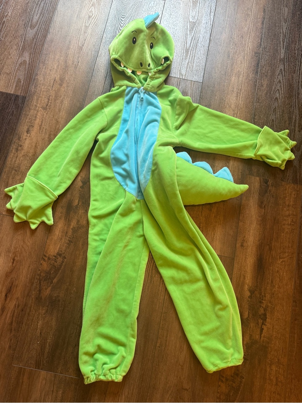 Kids Green Dinosaur Costume Hooded onesie size 48 months/4t